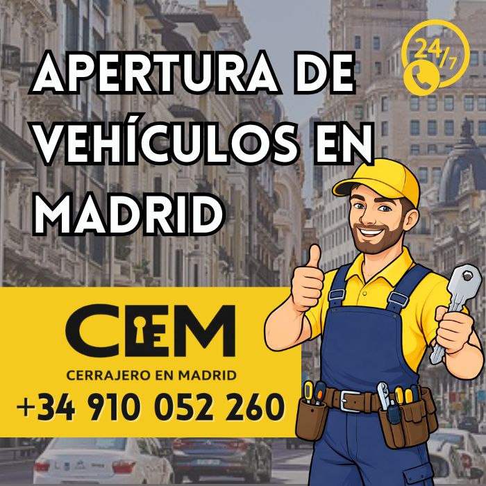 Apertura profesional de vehículos en Madrid